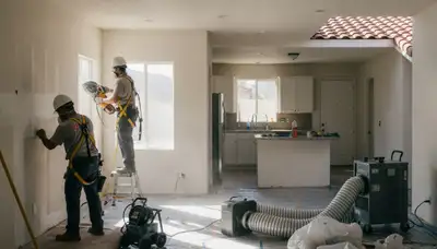 Water damage restoration team in Temecula, CA providing emergency cleanup and repair services